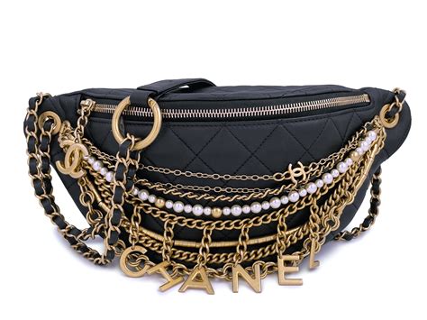 chanel fanny pack chain letter|Chanel Waist Bags .